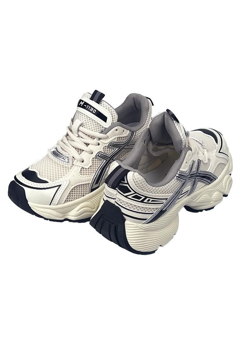 Кросівки жіночі на платформі біло-срібні 20802-1 No Brand (285764603)