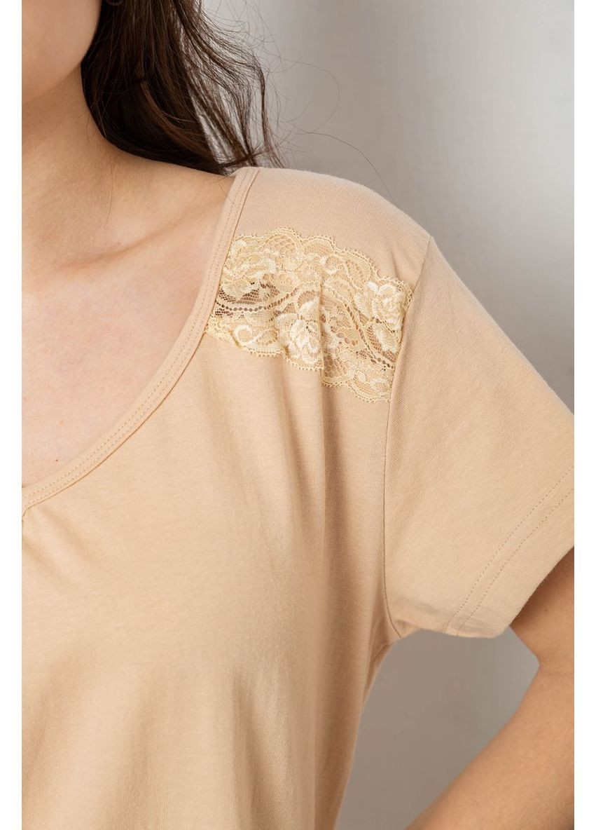 Бежевая всесезон пижама женская с принтом,, 243r1600-013 Isik