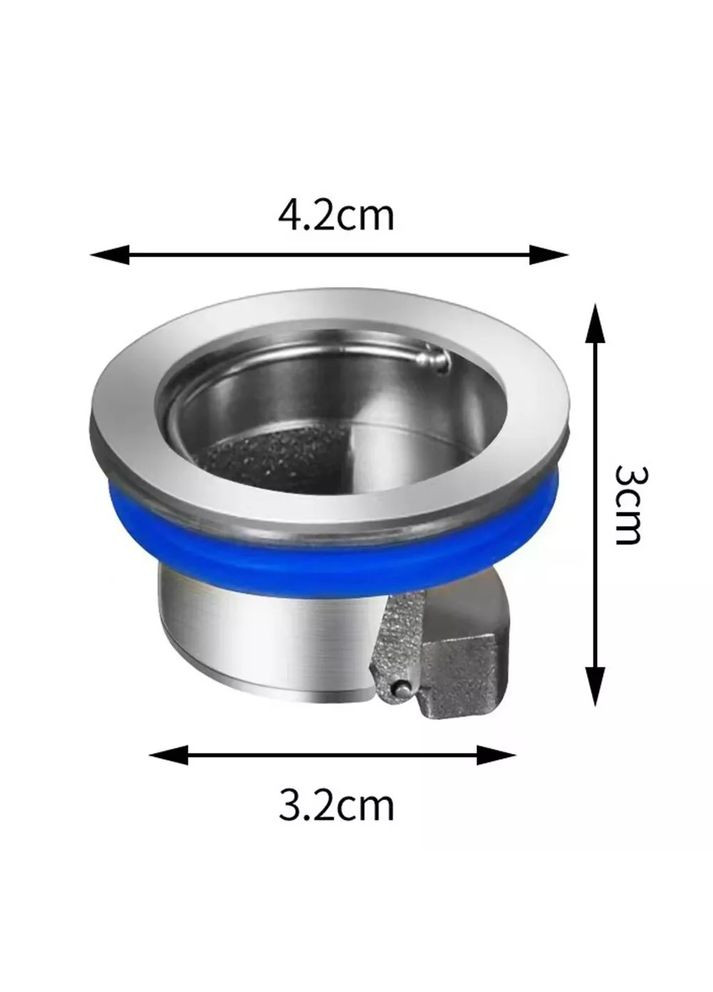 Гідрозатвор для зливного трапа душа 42 мм (0083/silver) No Brand (352720289)