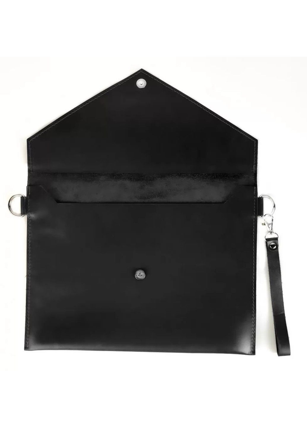 Кожаный клатч-конверт под A4 черный Skin and Skin (285718883)