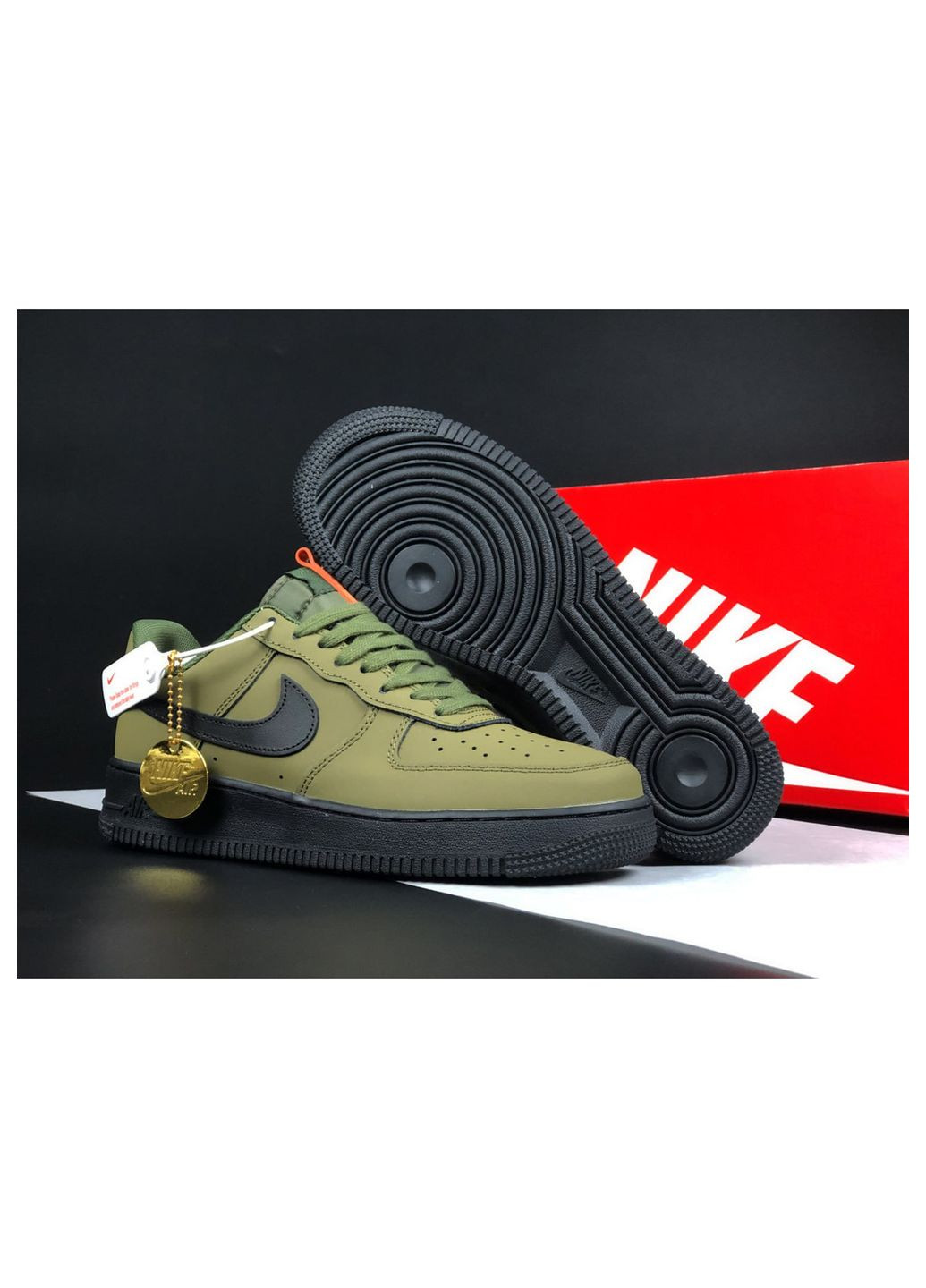 Оливковые (хаки) кроссовки мужские limited, вьетнам Nike Air Force 1