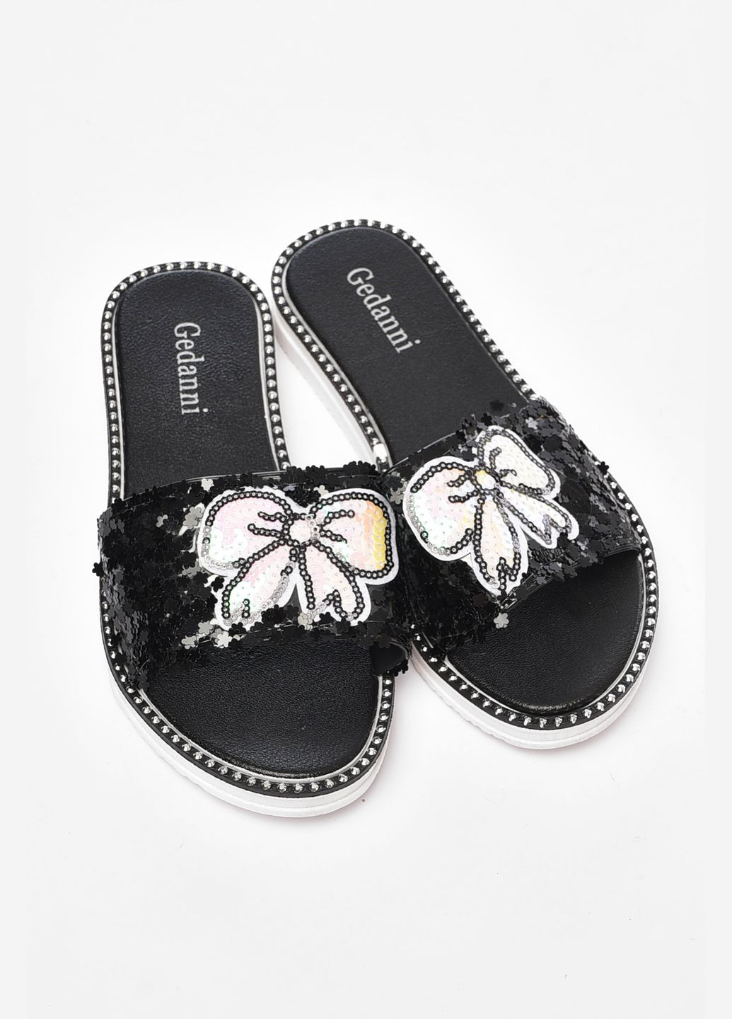 Шльопанці жіночі чорного кольору Let's Shop (340715151)