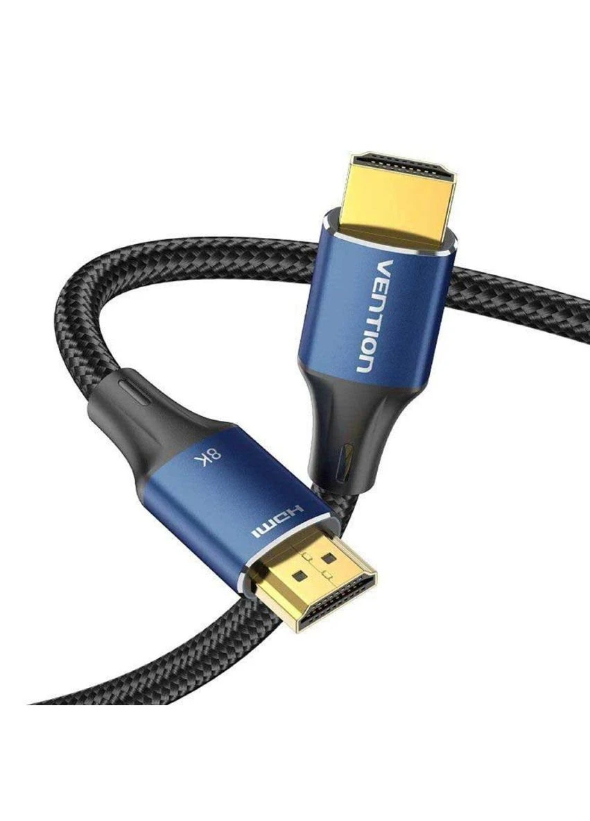 Кабель Cotton Braided HDMIA Male to Male HD v2.1 Cable 8K 1M Blue Aluminum Alloy Type (ALGLF) Vention (305772463)