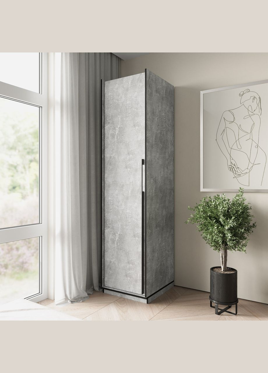 Шкаф распашный на одну дверцу с полками R-0011 от MORELI (335423146)