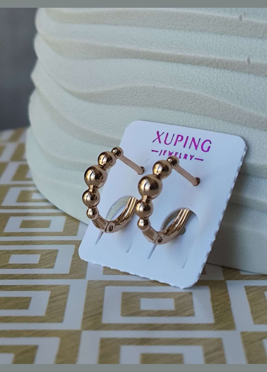 Классические сережки ксюпинг xuping позолота медицинская золото Xuping Jewelry (336190164)