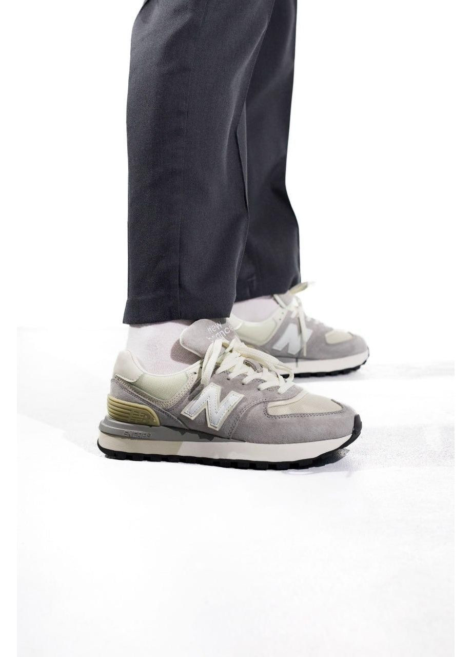 КРОССОВКИ ЖЕНСКИЕ NEW BALANCE 574 LEGACY BEIGE GREY WHITE НЬЮ БЕЛАНС 574 No Brand серые демисезоны (367167958)
