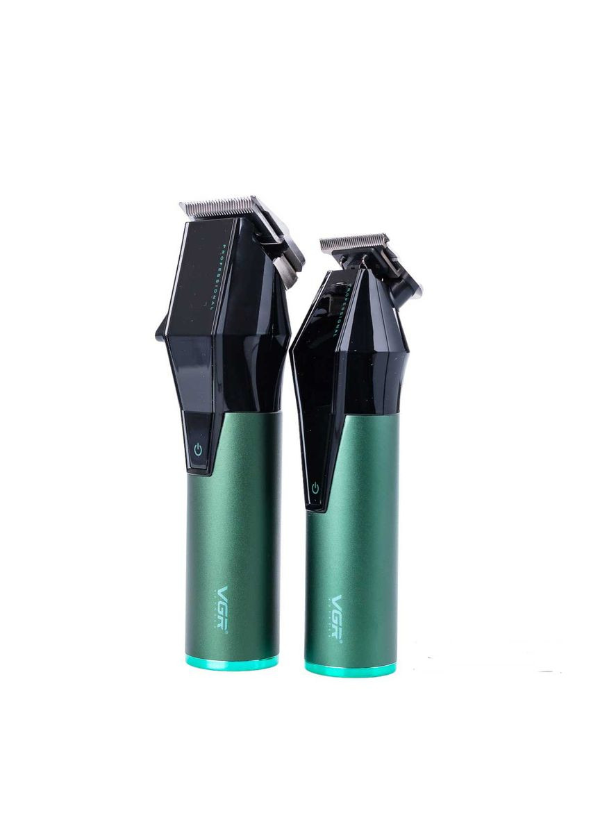 Набір для стрижки машинка і тример V-677 з насадками, металік VGR (315433476)
