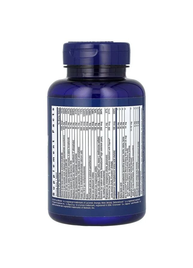 Мультивітаміни та мінерали One-Per-Day High Potency Multivitamin & Mineral 60 таблеток Life Extension (361118422)