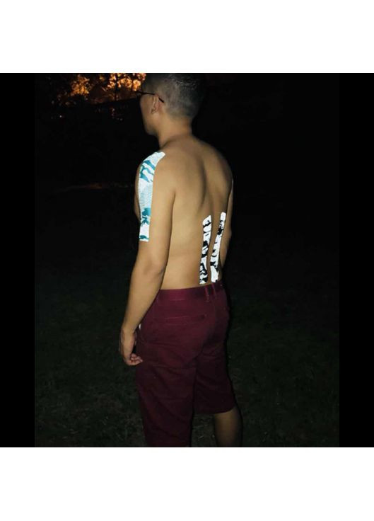 Тейп кинезио 5 см, светоотражающая кинезиологическая лента Kinesiology Tape, 5 см, черный No Brand (346048705)