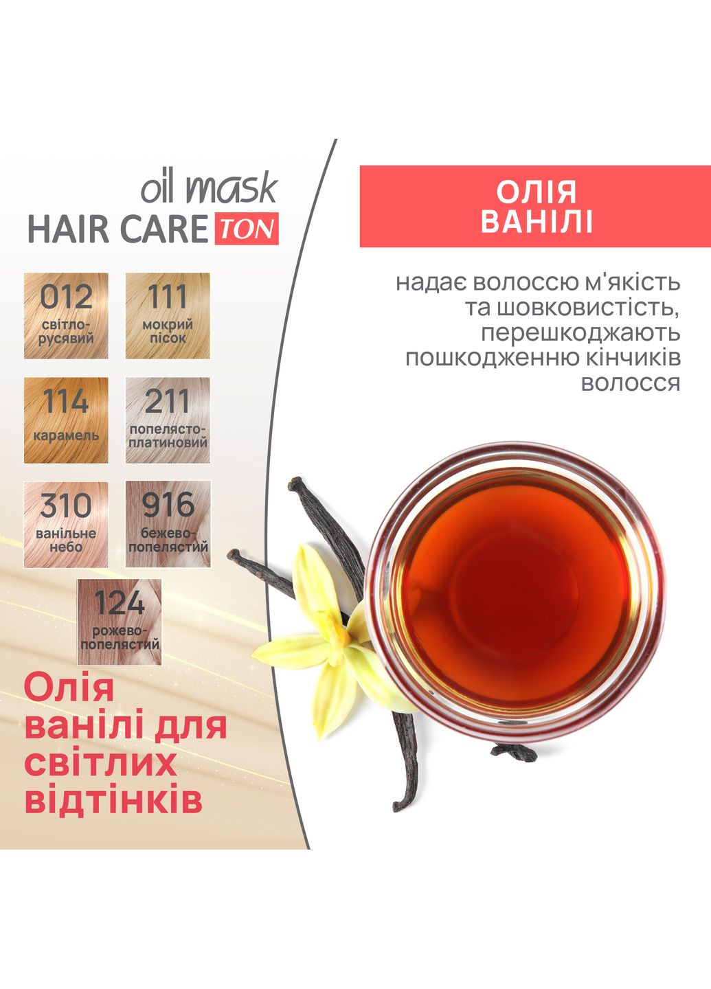 Тонирующая маска для волос Hair Care Ton oil mask, оттенок 124, розовато-пепельный, 30 мл Acme Color 4823115501868 (328399256)