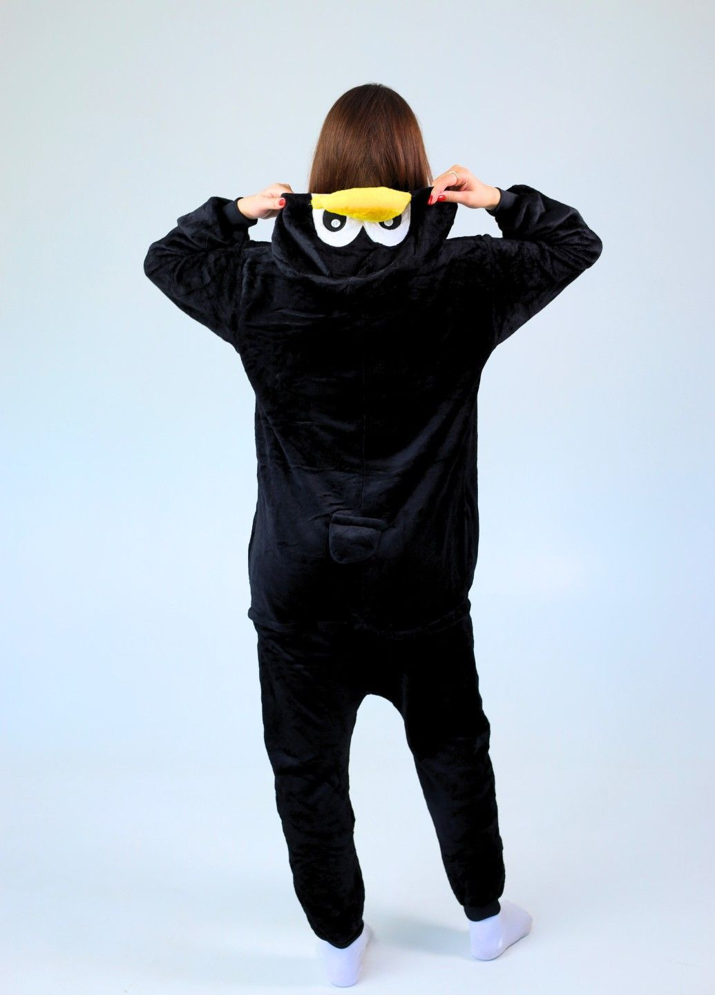 Кігурумі піжама Пінгвін чорний для жінок плюшеве з капюшоном і кишенями Lalapka (362490084)