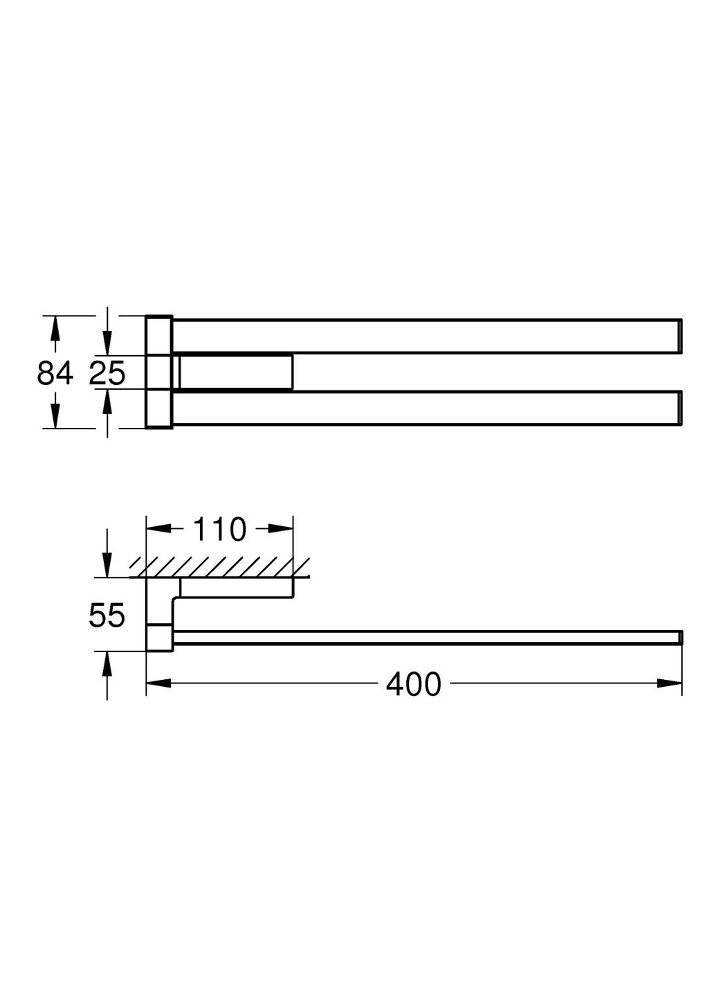 Держатель для полотенца Selection Cube (40768000) Grohe (342329731)