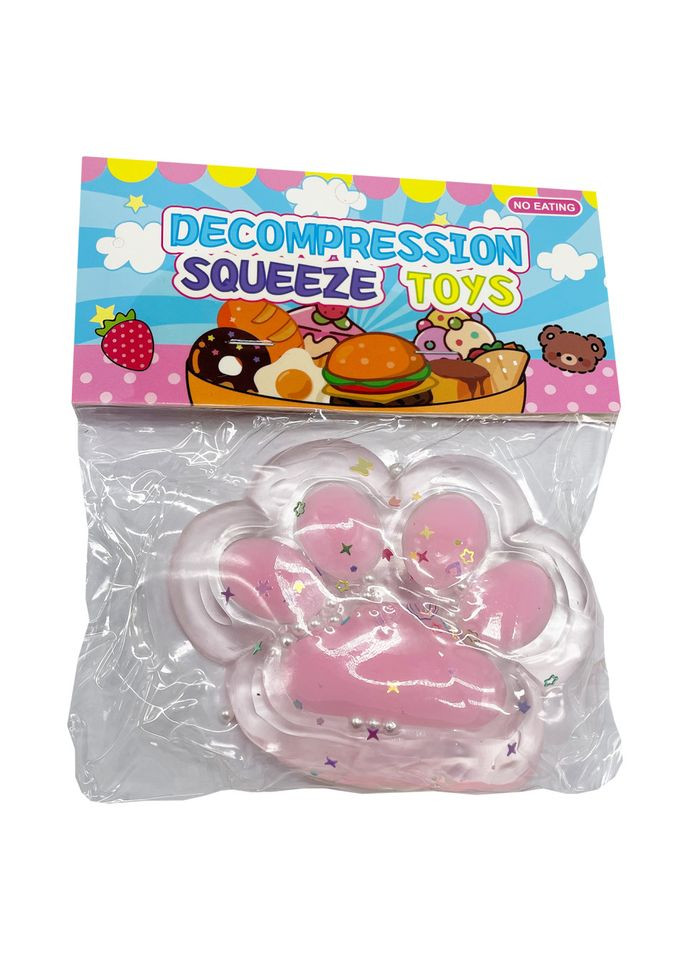 Антистресс Сквиш "Мягкие кошачьи лапки" ZB-405(Pink) с блестками 7 см BMW (307838482)