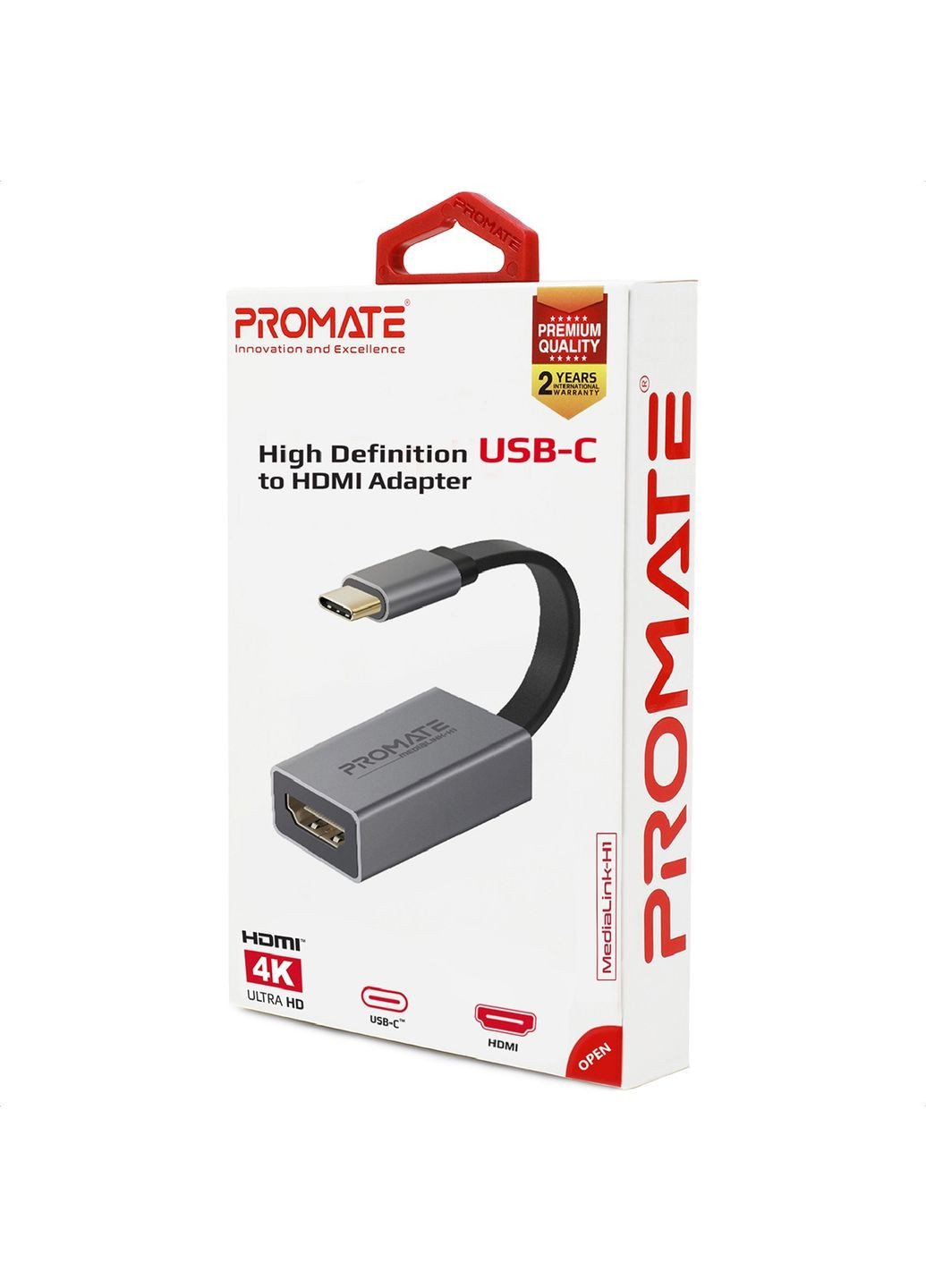 Адаптер USB Type-C - HDMI (M/F) Grey (medialink-h1.grey) Promate (341489004)
