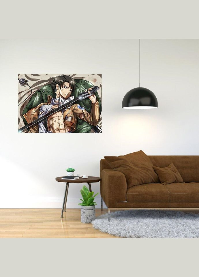 Плакат- с принтом "Attack on Titan/Вторжение титанов (японская постапокалиптическая манга) 13" A2 Кавун постер (316210439)