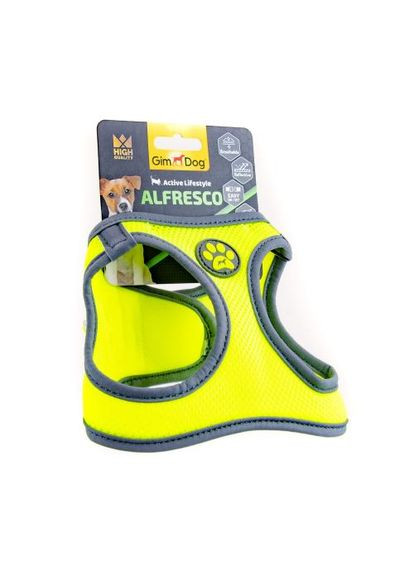 Шлей для собак Alfresco S 3740см неопрен, жовтий GimDog (292258026)