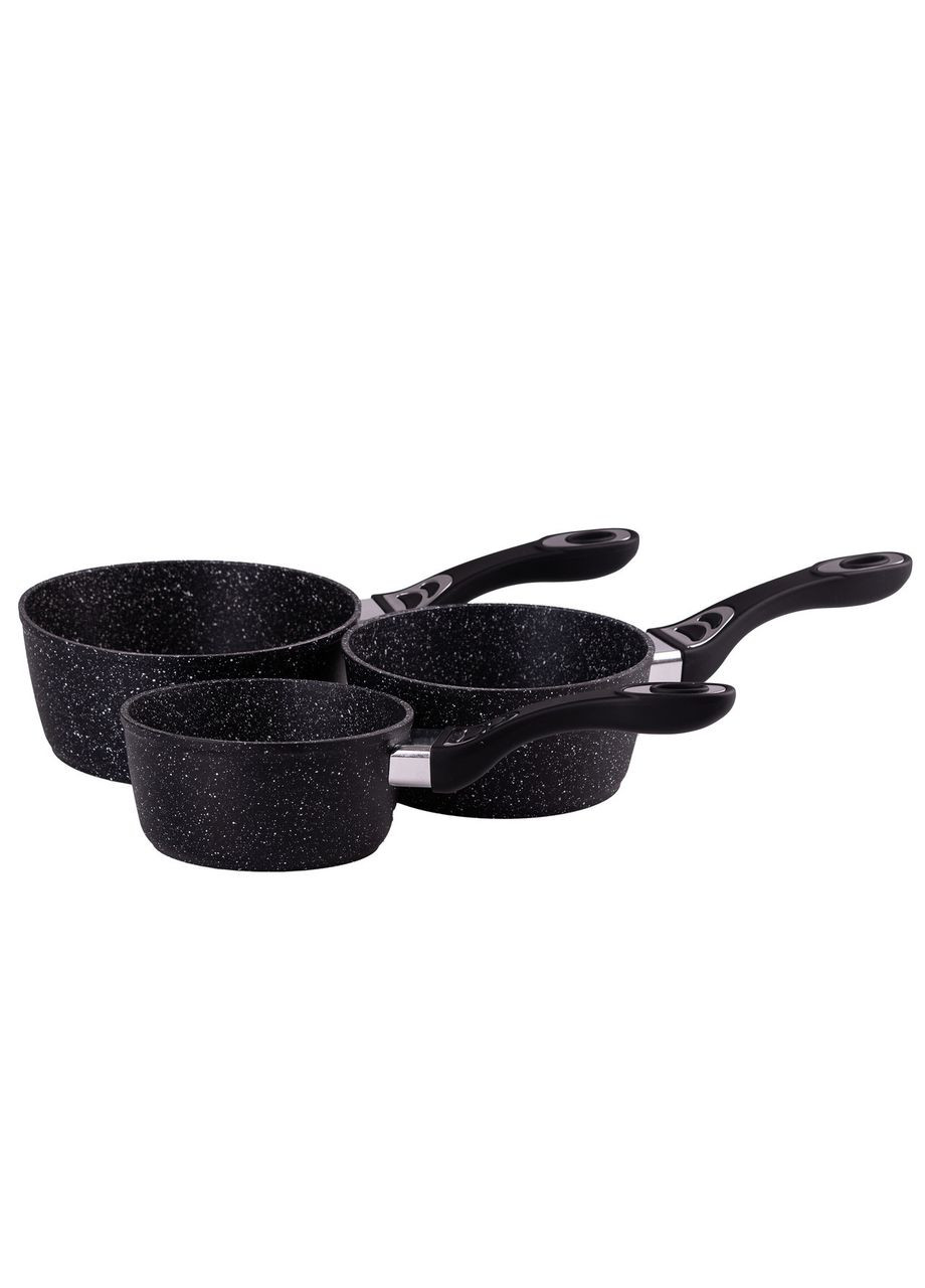 Набір ковшів Olina Granite 3 предмети чорний ківш TS Kitchen (315637141)