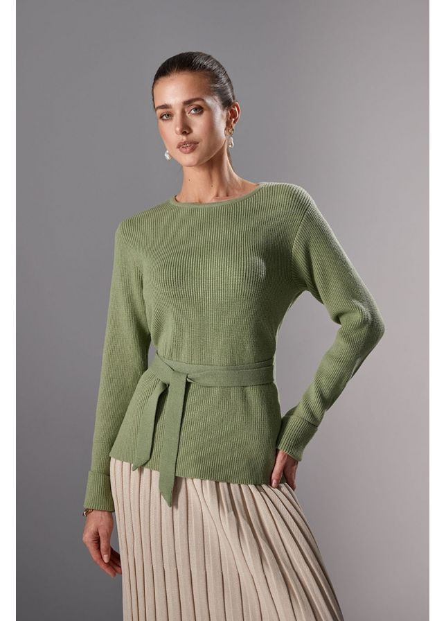 Оливковый джемпер 2433 сухая роза Triko Bakh