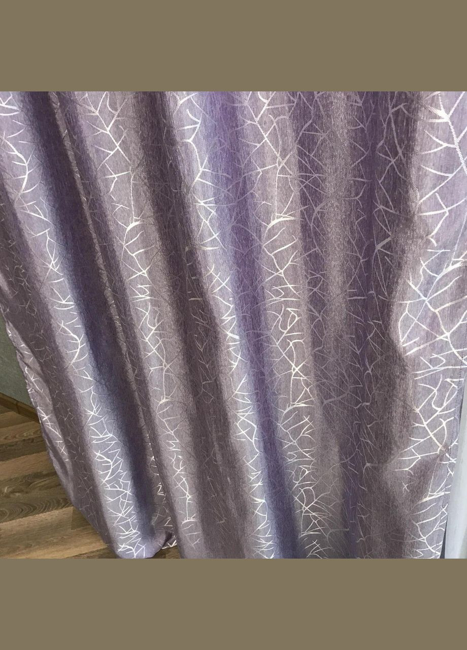 Набір штори для спальні мармурові жакард Фіолетовий 200x270 см (Е1011010B-3) No Brand (306633090)