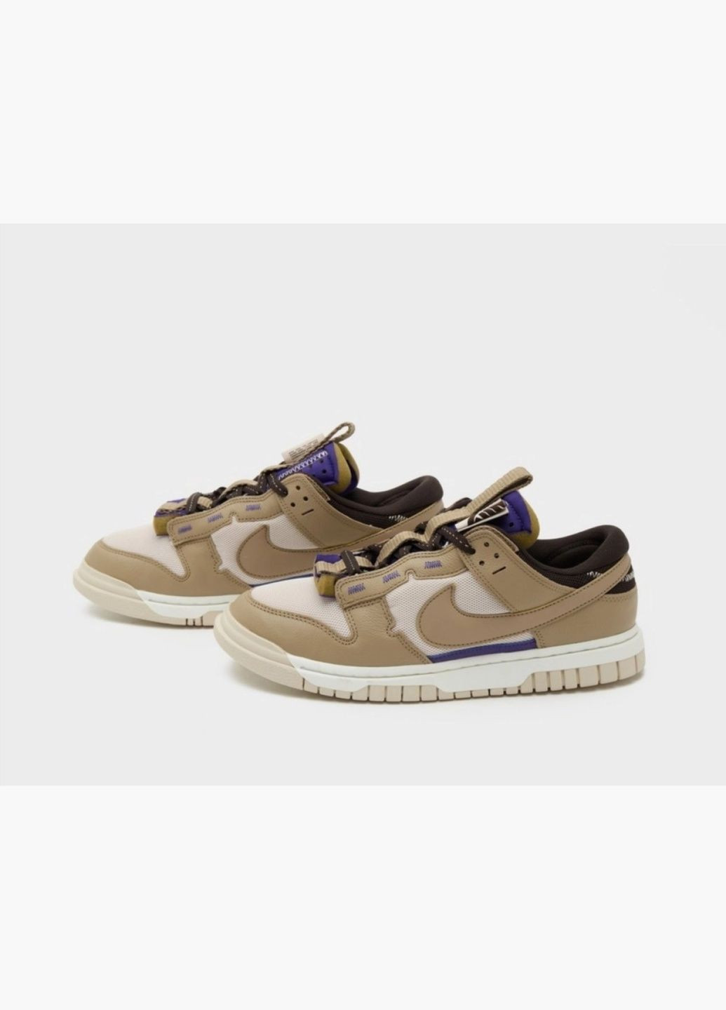 Белые кроссовки мужские dunk low remastered white/beige dv0821-101 Nike