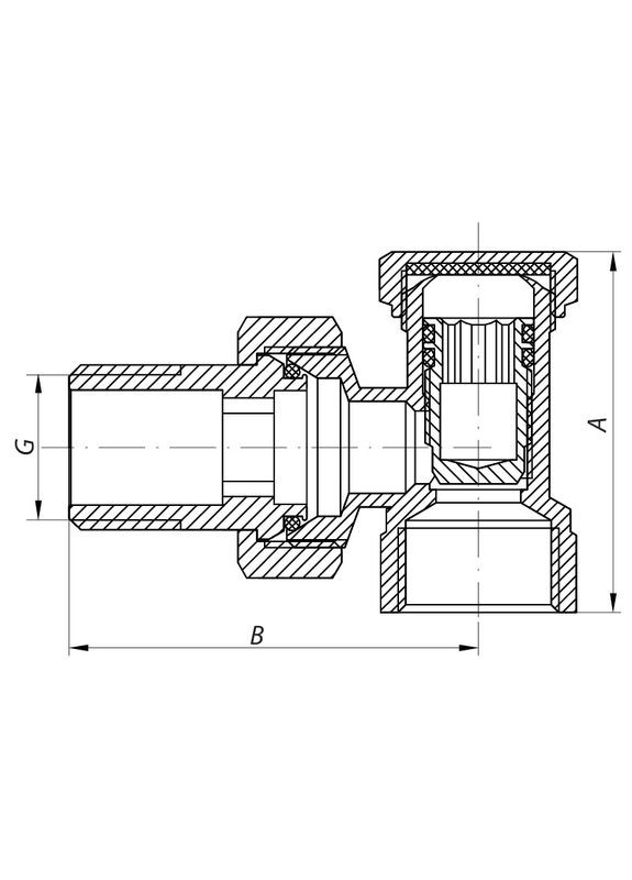 Вентиль кутовий 1/2x1/2 KR.902 (KR0003) KOER (315701809)