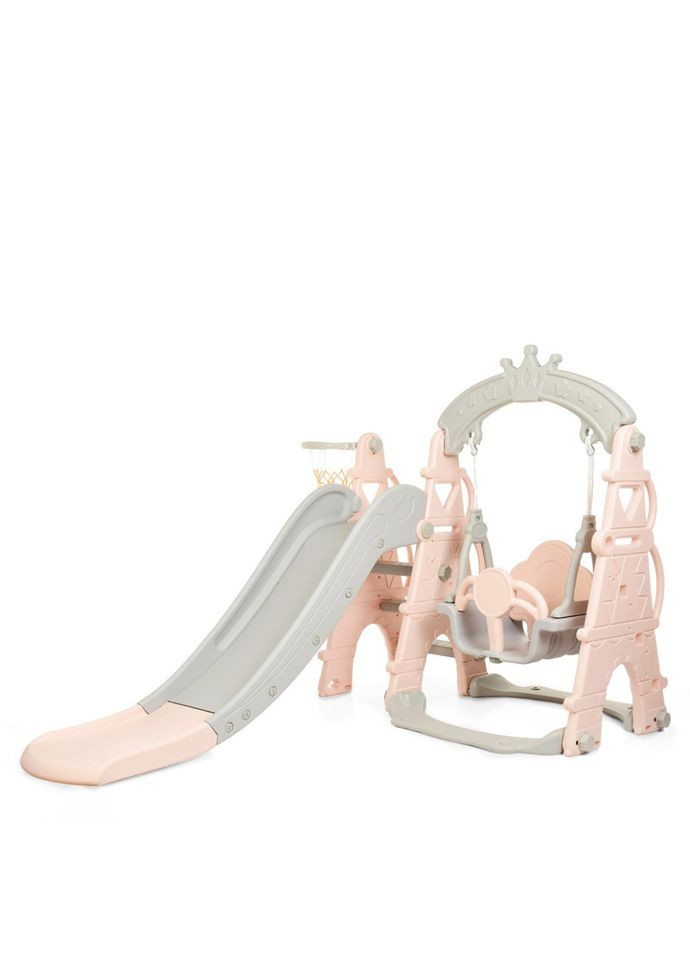 Дитяча гірка-гойдалка CASTLE-8 кільце баскетбольне Bambi (334154026)