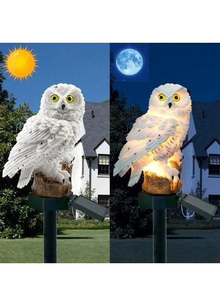 Садовый газонный светильник Сова на солнечной батарее водонепроницаемый 45 см. No Brand (351853855)