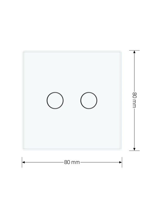 Розумний сенсорний ZigBee вимикач 2 сенсора білий скло (VL-C702Z-11) Livolo (370970661)