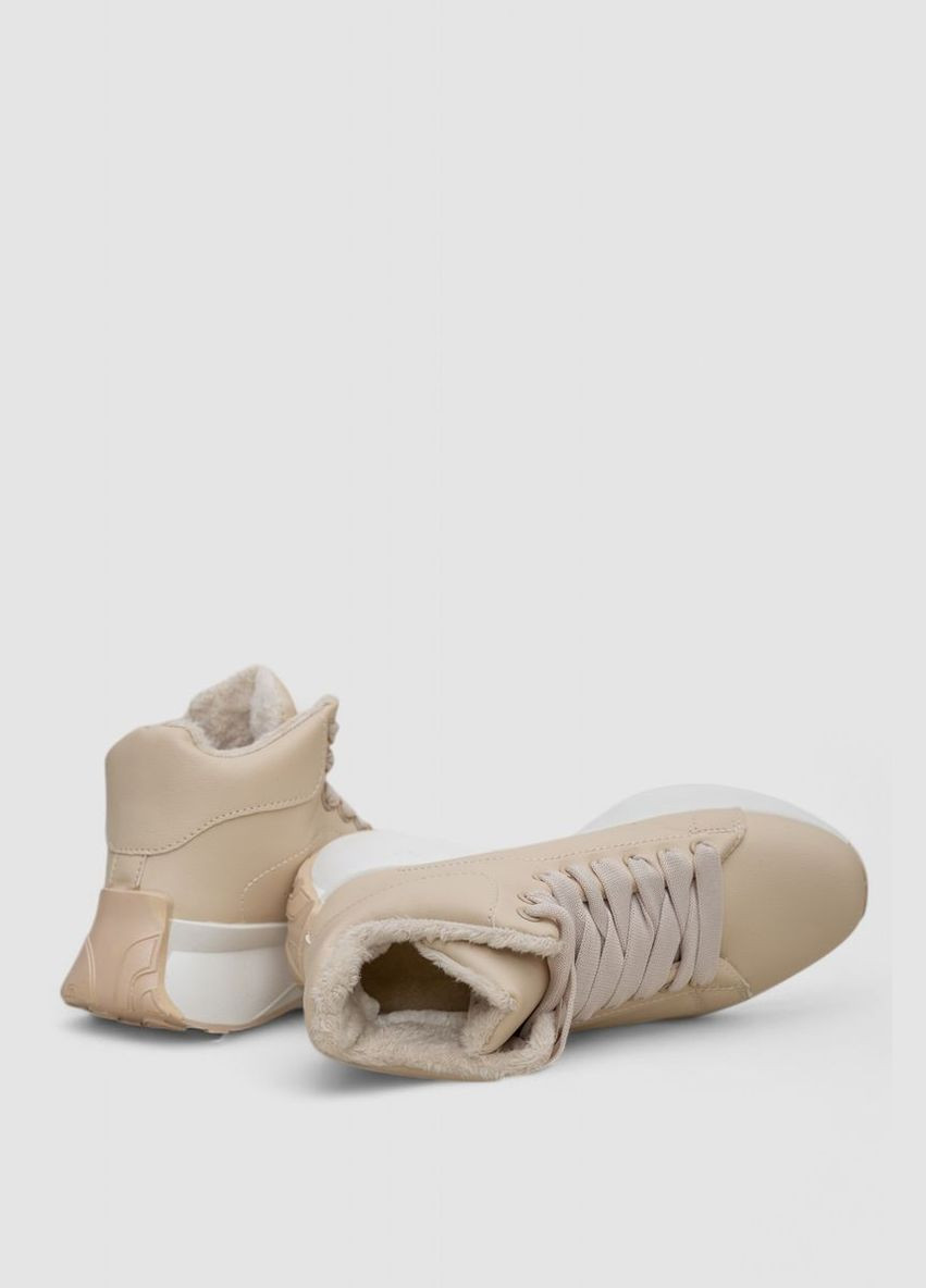 Кроссовки женские зимние на меху Ager Кроссовки бежевые зима (318561273)