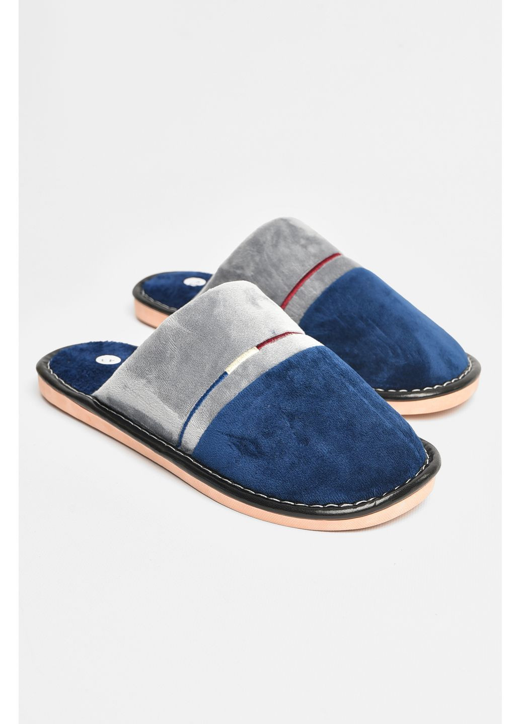 Темно-синие тапочки комнатные мужские тёмно-синего цвета Let's Shop