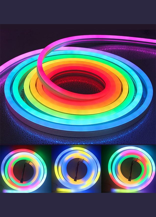 Wi-Fi Неонова адресна світлодіодна стрічка 5 метрів No Brand (334302309)