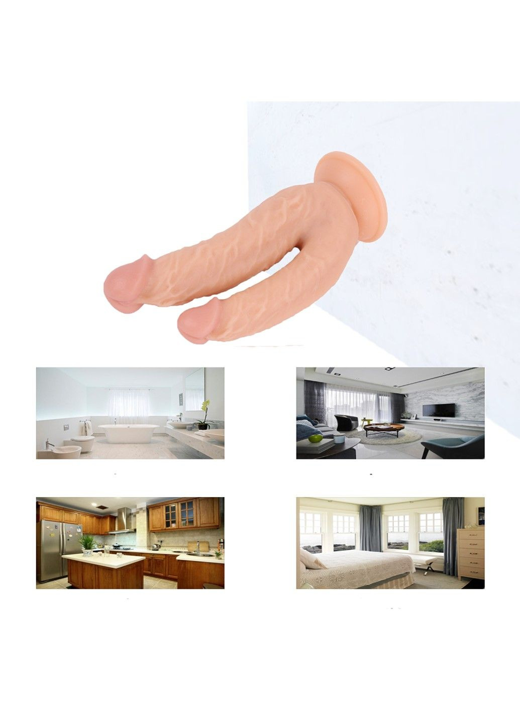 Реалистичный фаллоимитатор для двойной стимуляции, 19 см, на присоске We Love (284279260)