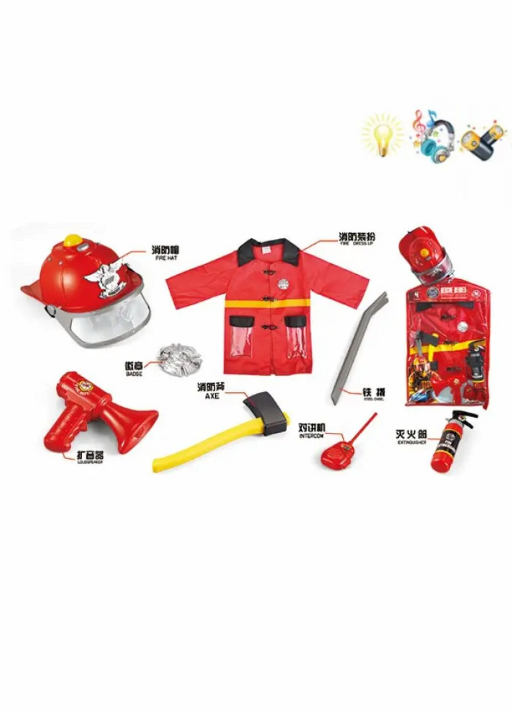 Детский игровой набор Доспехи пожарника F012 звук свет Metr+ (339589045)