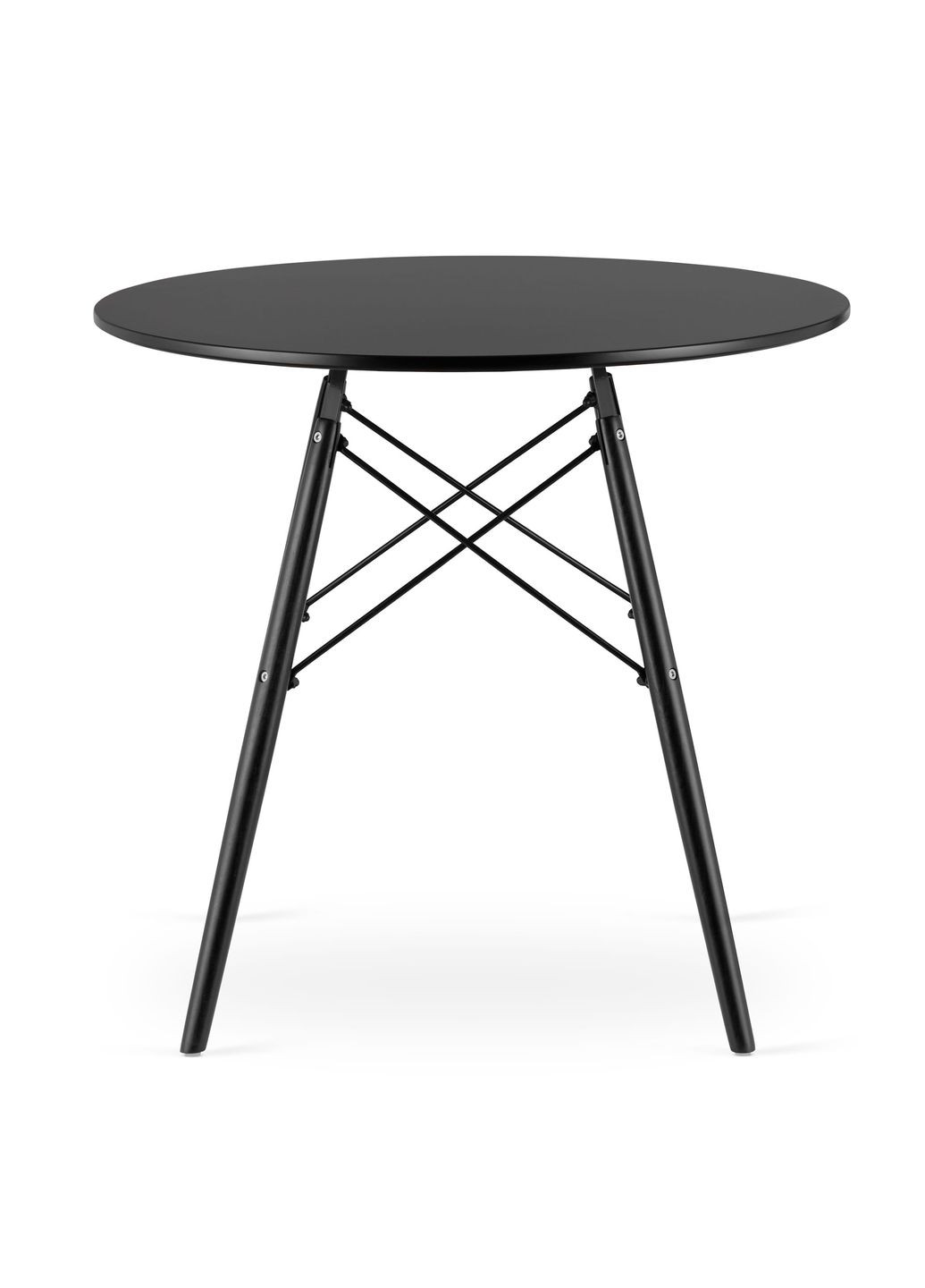 Стіл круглий Todi 80см /чорні ніжки Leobert (301865841)