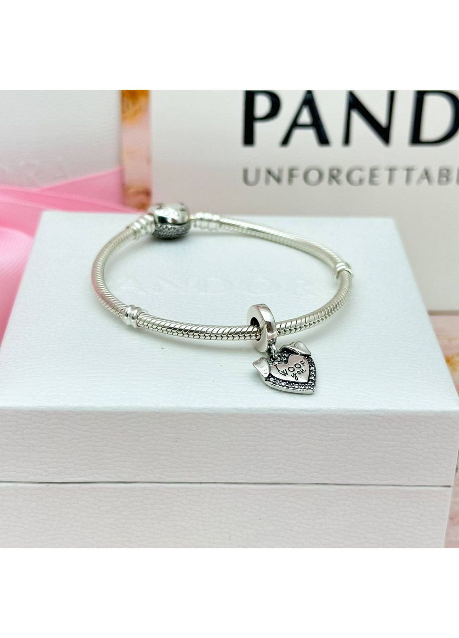 Серебряный шарм Пандора "Я ГАЛ тебя" 792647C01 Kabluchka (355345636)