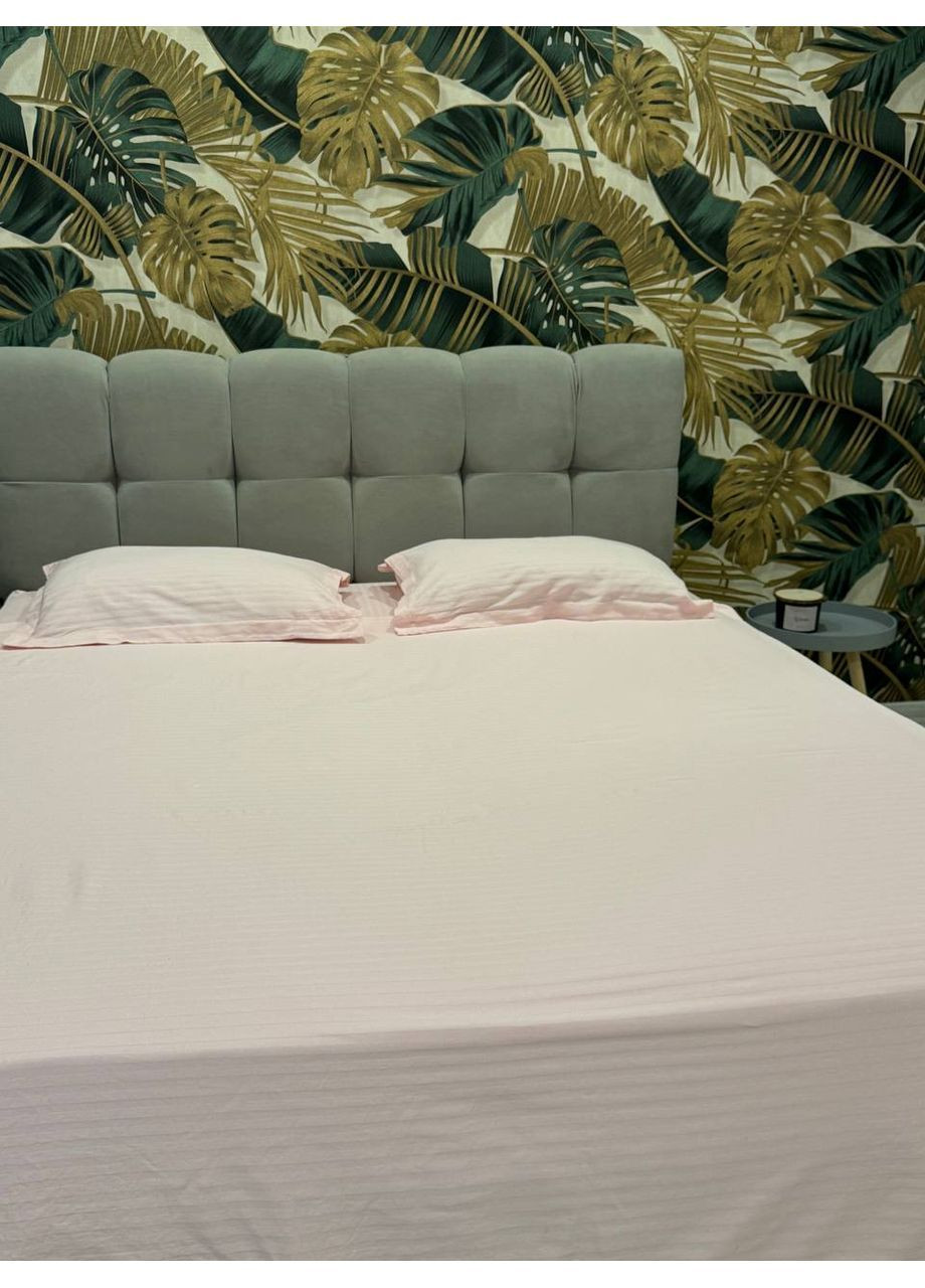 Комплект постільної білизни євро розмір No Brand беж страйп (370864758)