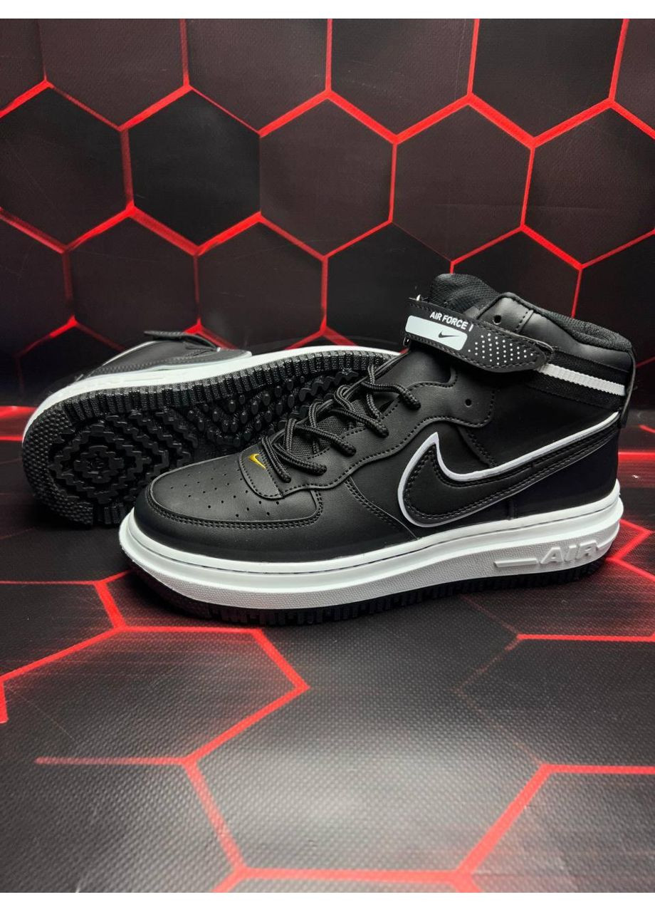 Черные зимние кроссовки мужские nike air force gore-tex black white v2 найк аир форс 1 премиум No Brand