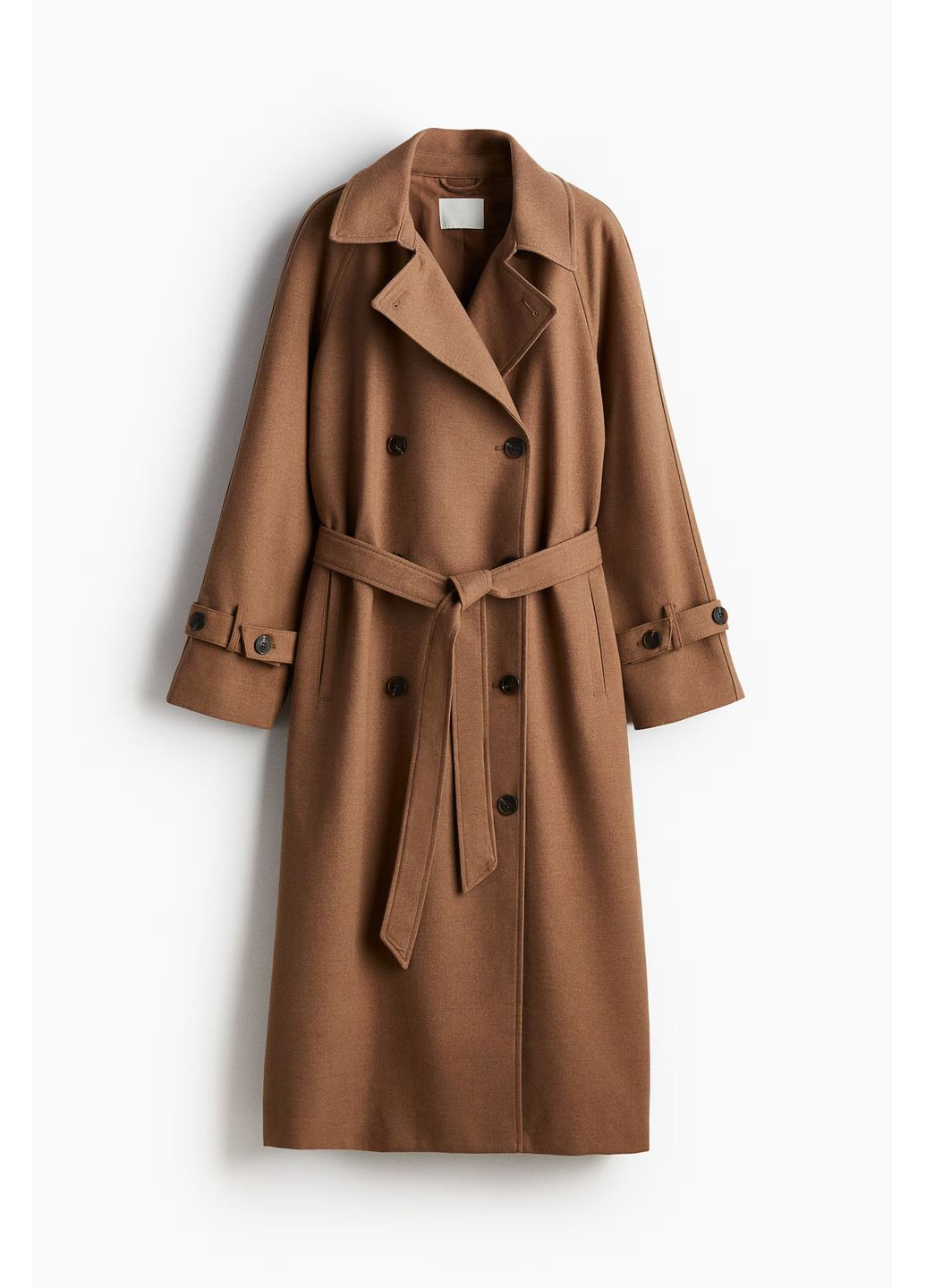 Темно-бежевое демисезонное Пальто двубортное H&M