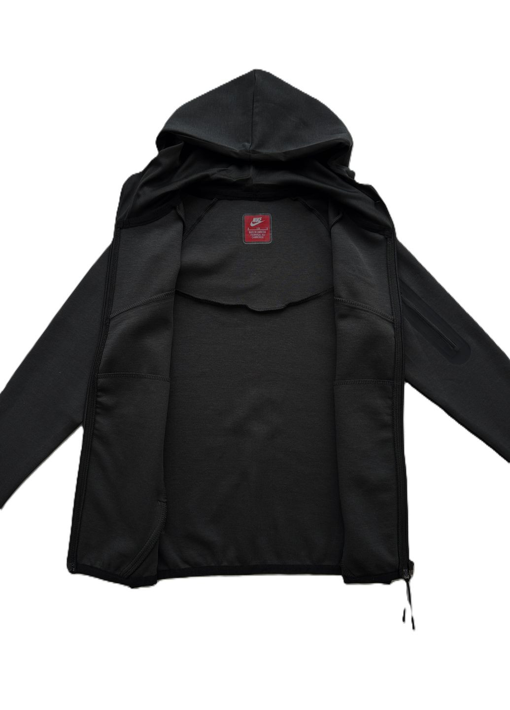 Спортивний костюм без утеплення Tech толстовка на змійці (зіпка) і штани-джогери чорний No Brand (371810100)