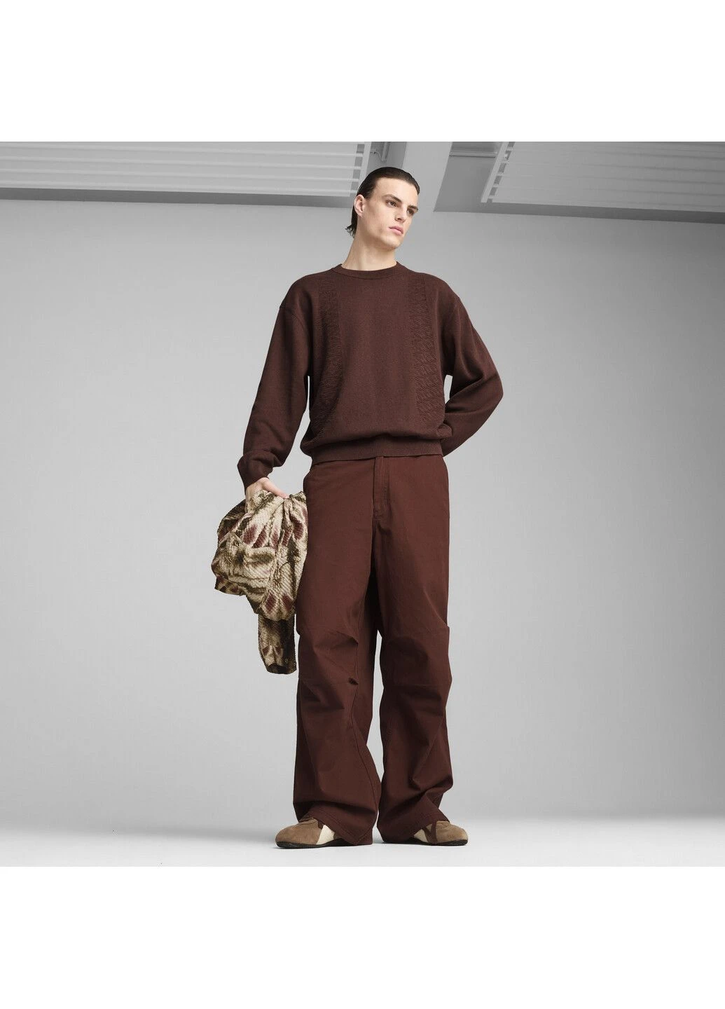 Коричневый свитшот palais artisan crew top men Puma однотонный (329692936)