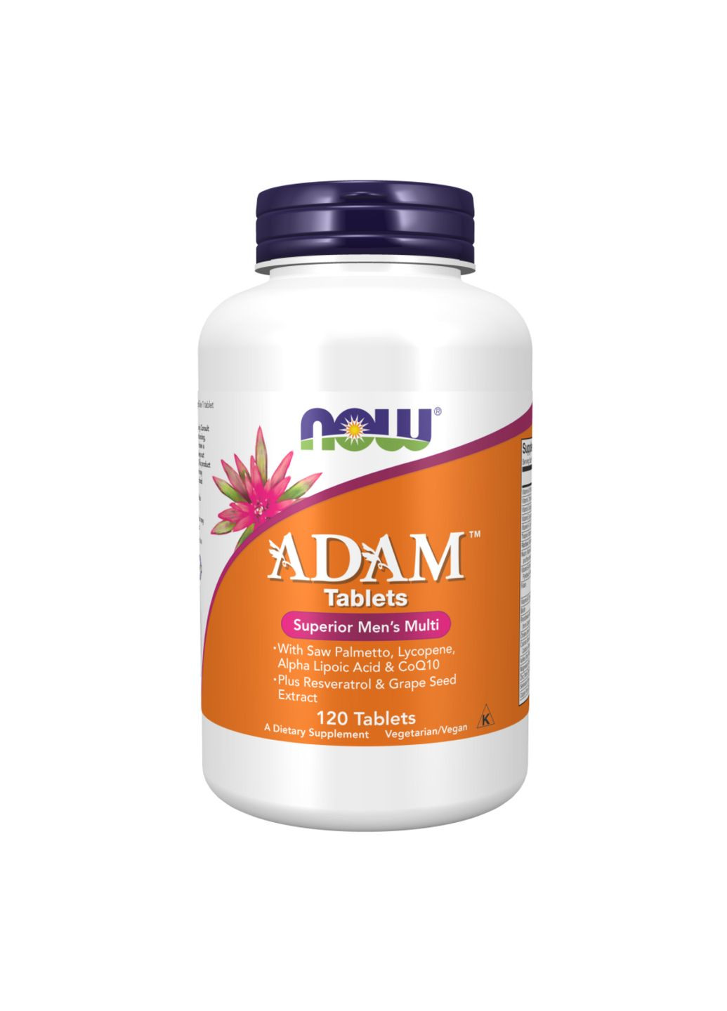 Вітаміни для чоловіків ADAM 120 таблеток для чоловічого здоров'я та енергії Now Foods (367957852)