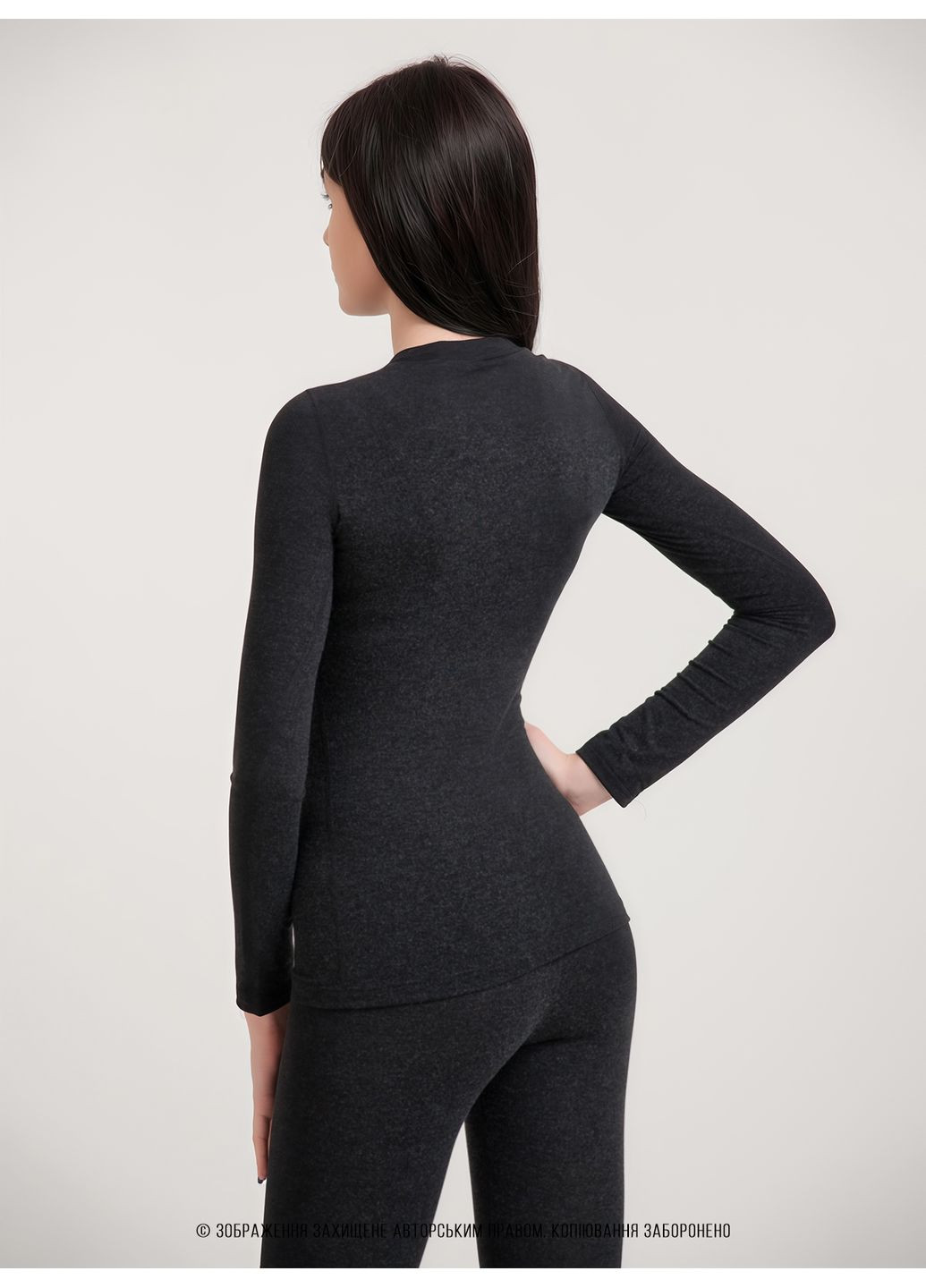 Термобелье женское зимнее из шерсти / натуральное термобелье для зимы, спорта 7333 XS см Черный 52420 Kifa (361353942)