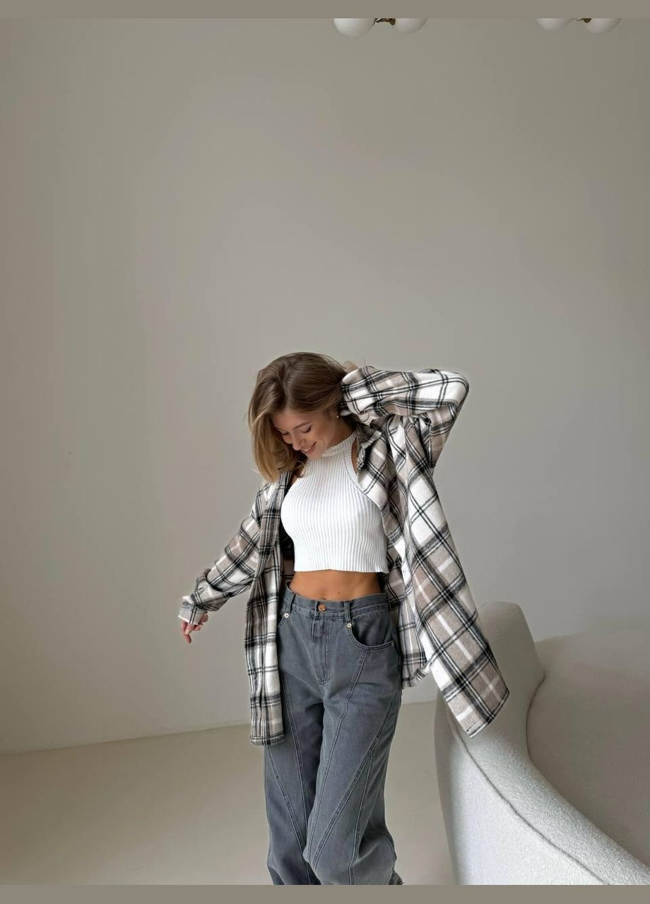 Сорочка жіноча - кашемірова в клітинку JUGO Simple № 319 (316582223)