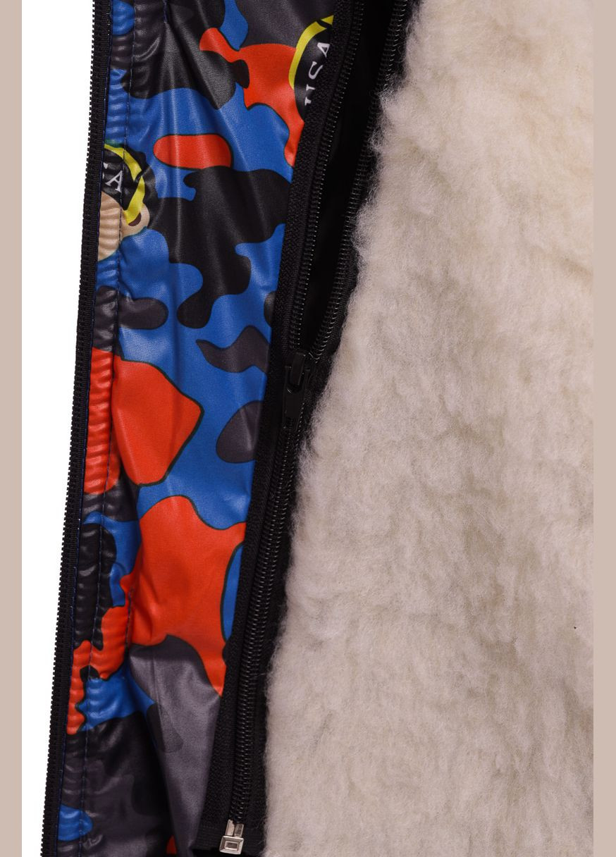 Синій зимній комбінезон для хлопчика на холлофайбері з принтом ведмедика стиль синій 92 см (35457) BABYKROHA