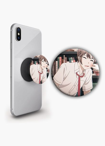 Тримач для телефону PopSockets Аніме Цей дурний свин не розуміє мрію дівчинки-зайчика #010 Чорний No Brand (304503124)