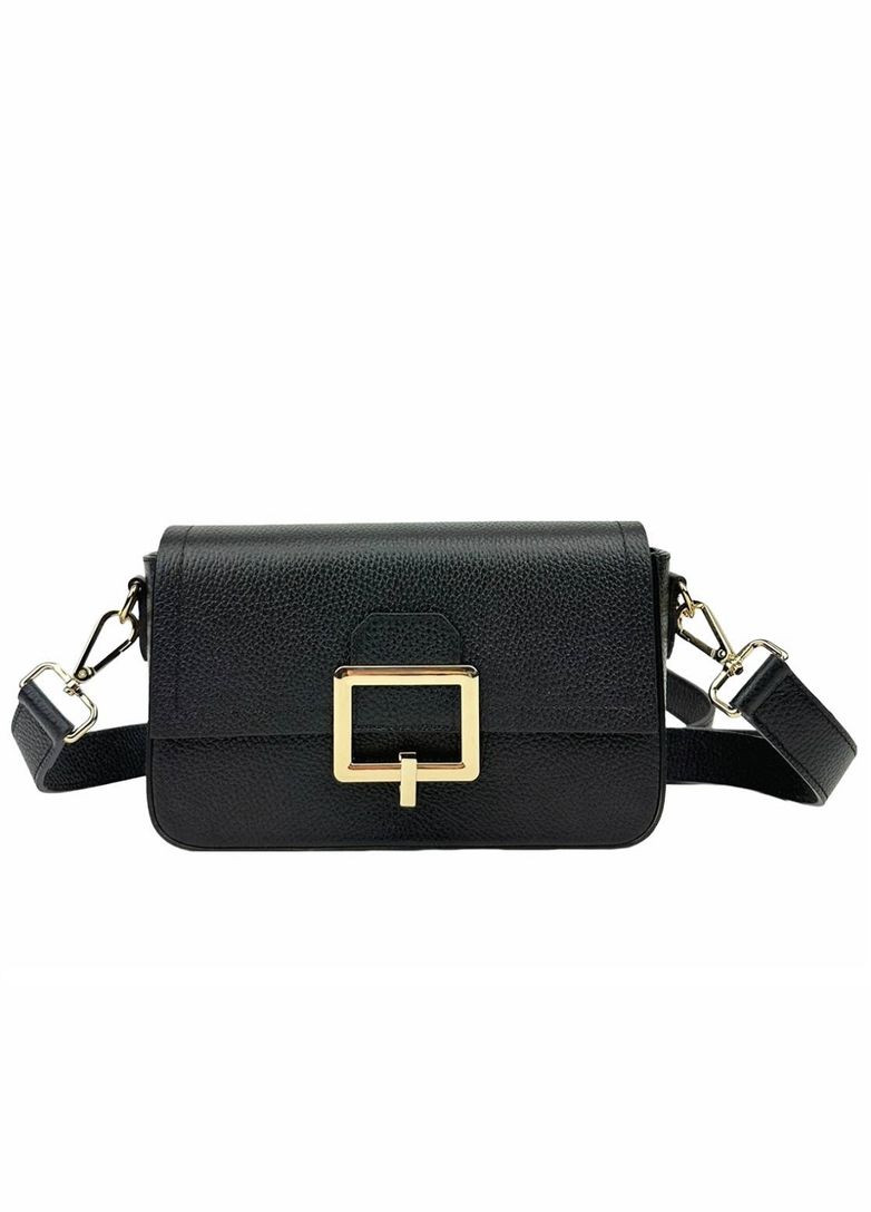 Небольшая женская сумочка через плечо кросбоди черная Italy RoyalBag F-IT-1025A-G (297201829)