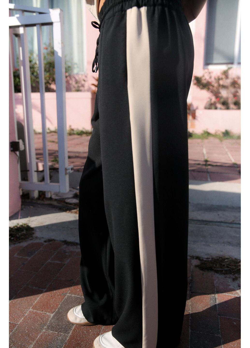 Широкие брюки с полосками по бокам Zara (360895224)