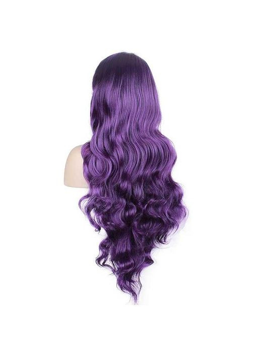 Перука хвиляста аніме 80см косплей «Фіолетова» - (372734385)