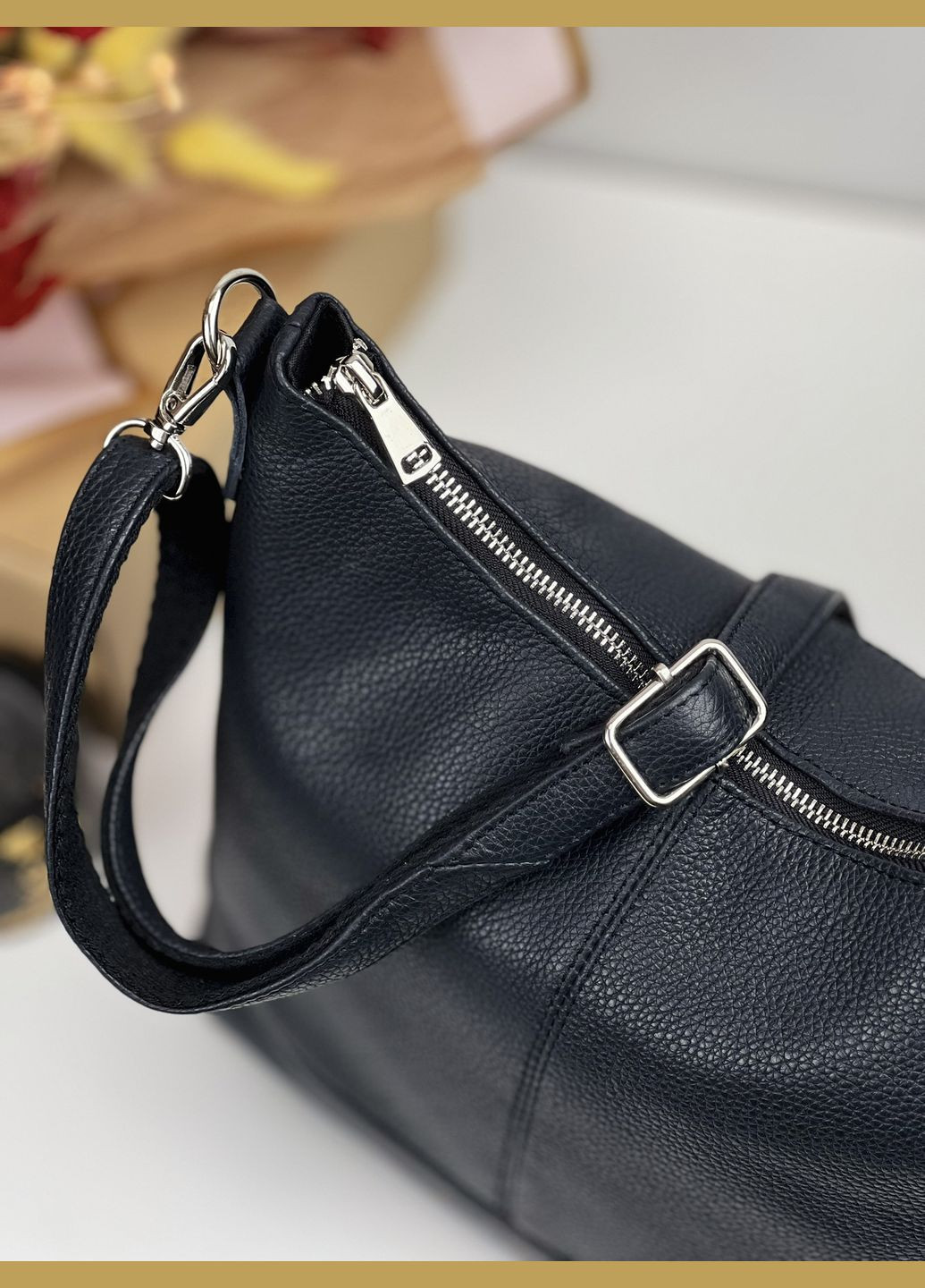 Женская сумка кросс-боди (через плечо) из натуральной кожи, Темно-синий Famk (325488984)