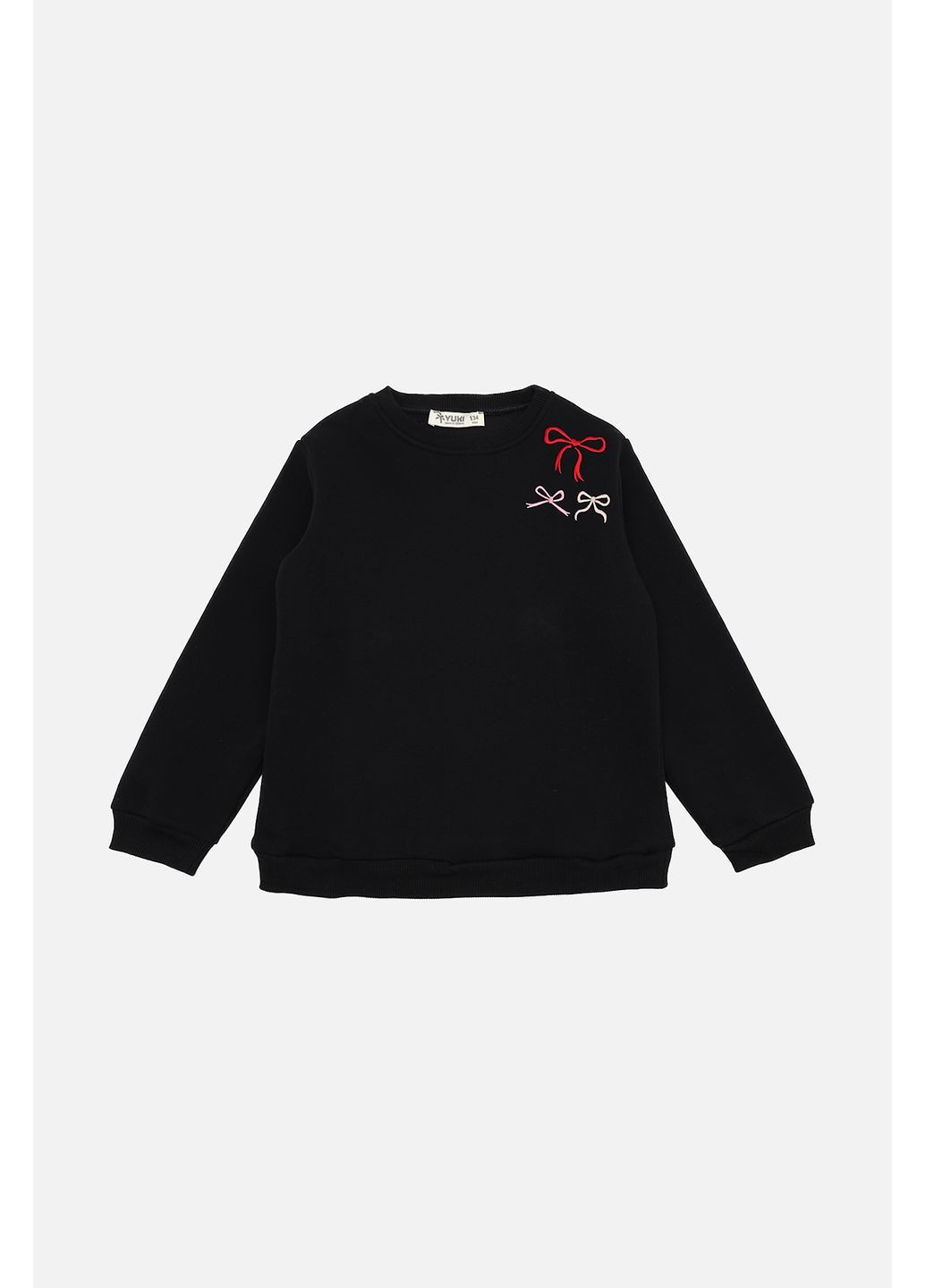 Yuki світшот для дівчинки колір чорний цб-00284821 чорний футер